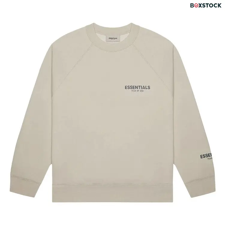 Fear of God Essentials Crewneck Sweatshirt 'String' Cream Spring/Summer 2021