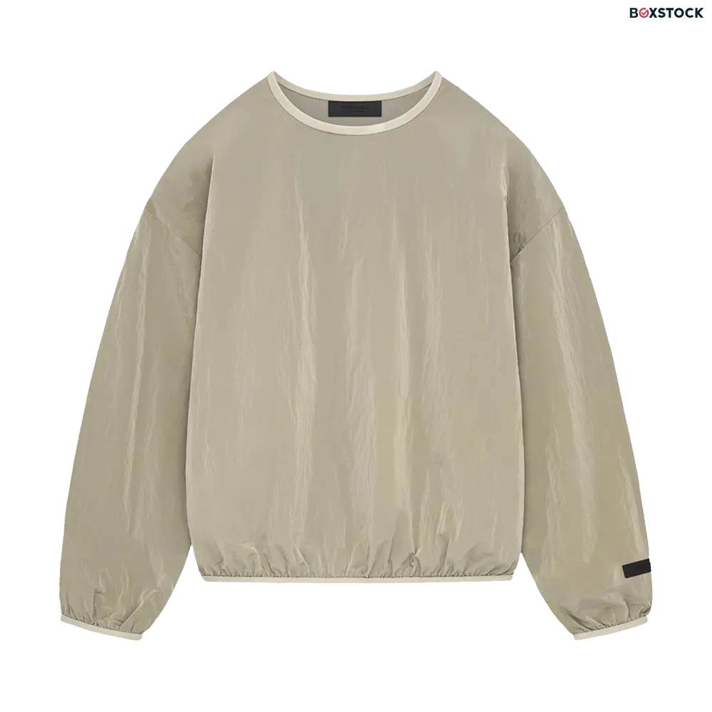 Fear of God Essentials Crinkle Nylon Pullover Crewneck 'Garden Yellow' Spring/Summer 2024