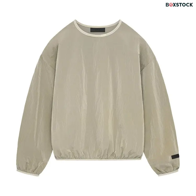 Fear of God Essentials Crinkle Nylon Pullover Crewneck 'Garden Yellow' Spring/Summer 2024