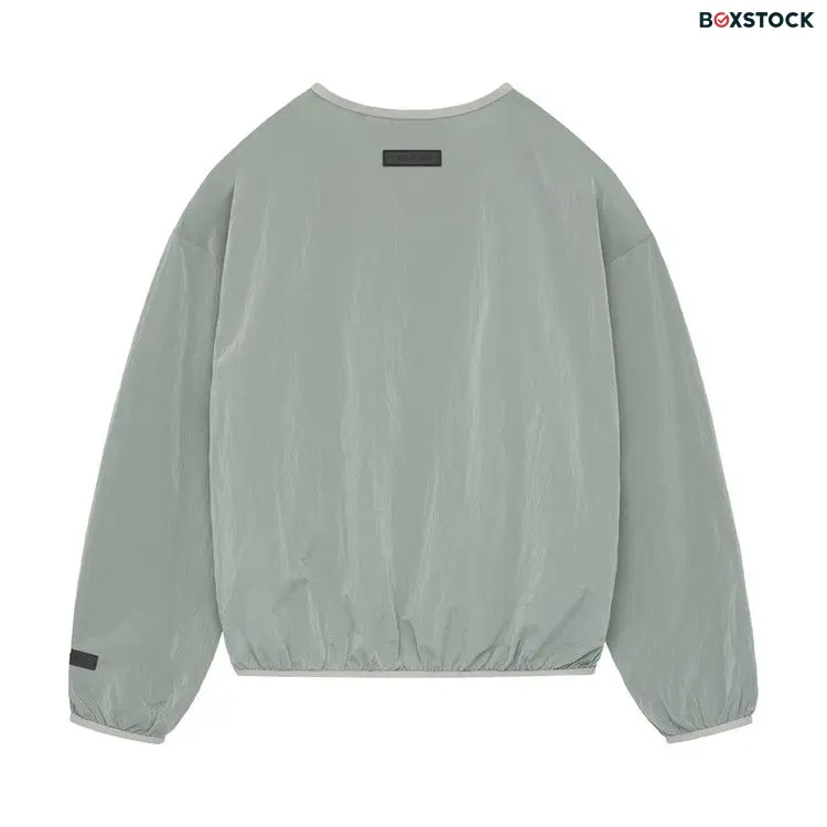 Fear of God Essentials Crinkle Nylon Pullover Crewneck 'Seal' Grey Fall/Winter 2023