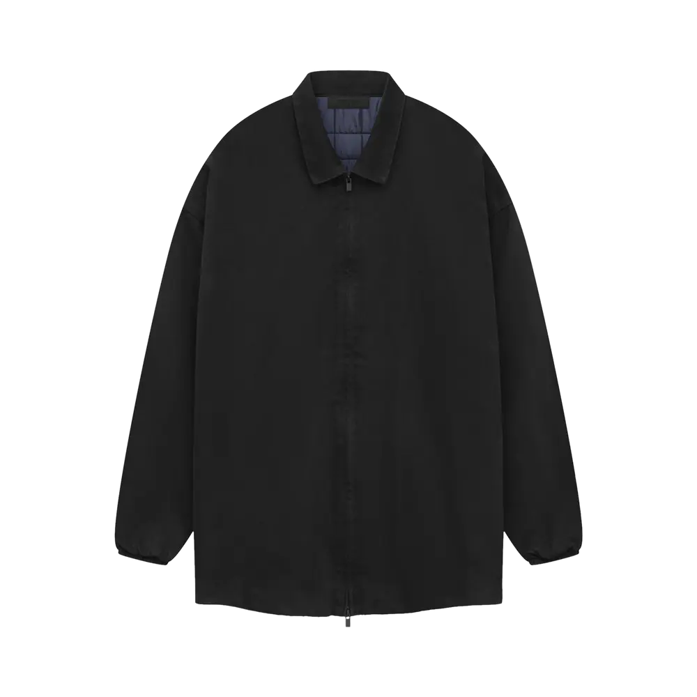 Fear of God Essentials Denim Filled Shirt Jacket 'Overdye Black Denim' Spring/Summer 2024
