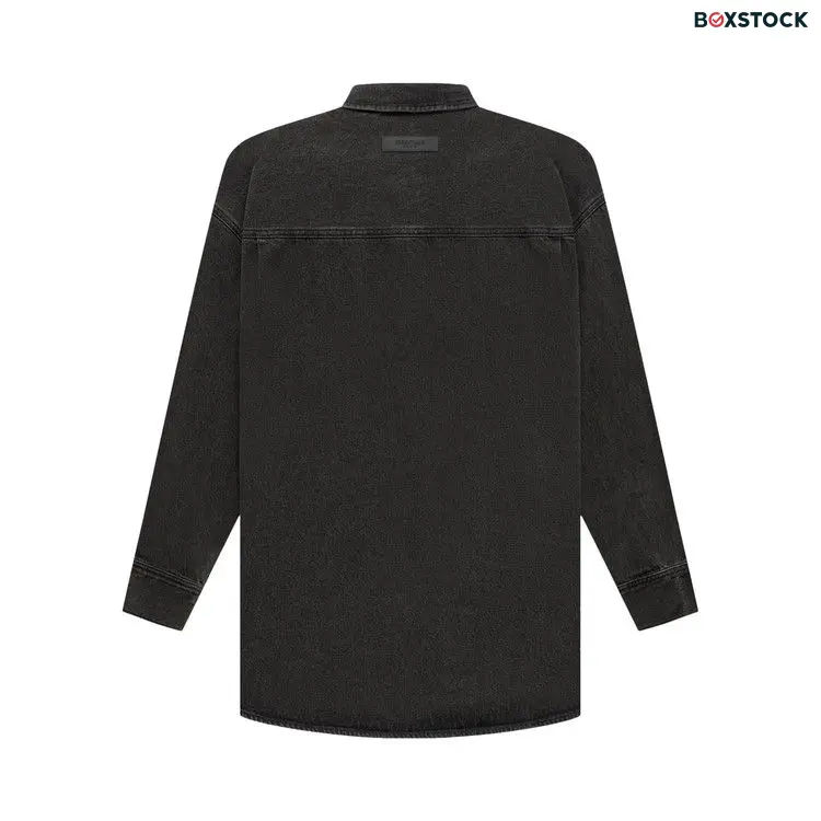 Fear of God Essentials Denim Long-Sleeve Shirt 'Black' Spring/Summer 2022