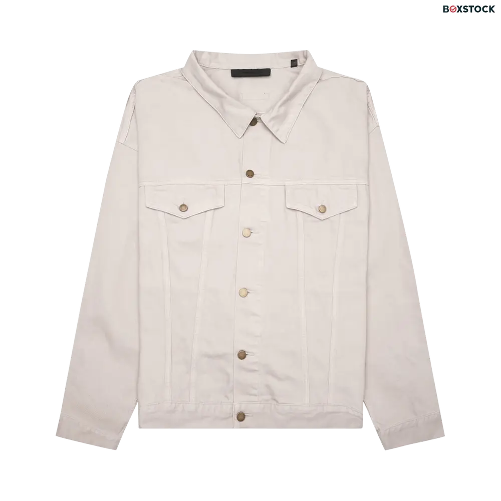 Fear of God Essentials Denim Jacket 'Silver Cloud' Grey Fall/Winter 2023