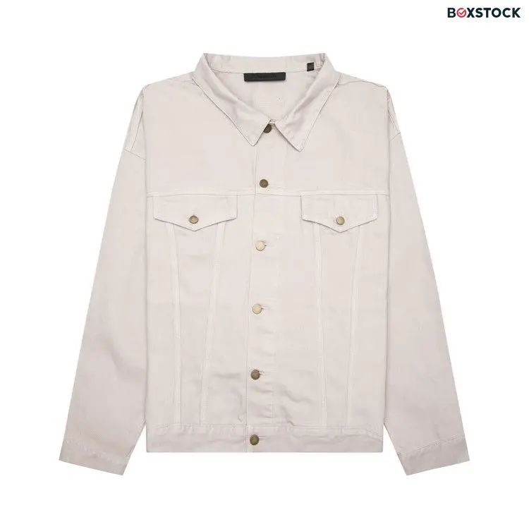 Fear of God Essentials Denim Jacket 'Silver Cloud' Grey Fall/Winter 2023