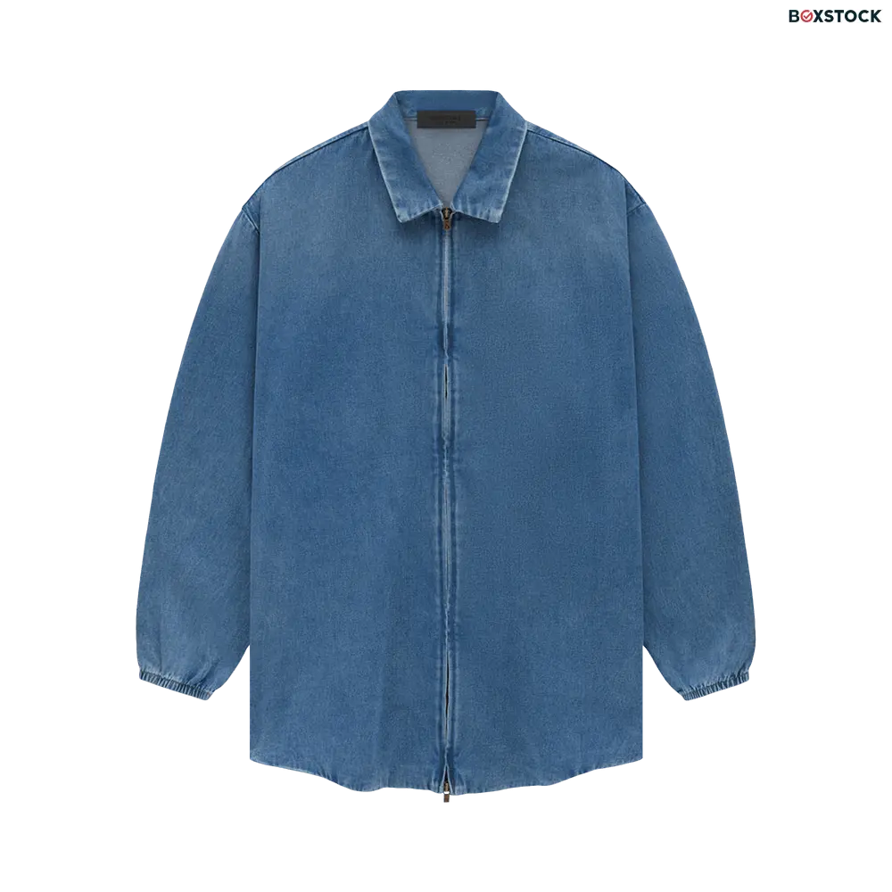 Fear of God Essentials Denim Overshirt 'Medium Wash' Blue Spring/Summer 2024