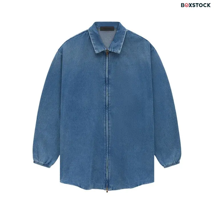Fear of God Essentials Denim Overshirt 'Medium Wash' Blue Spring/Summer 2024