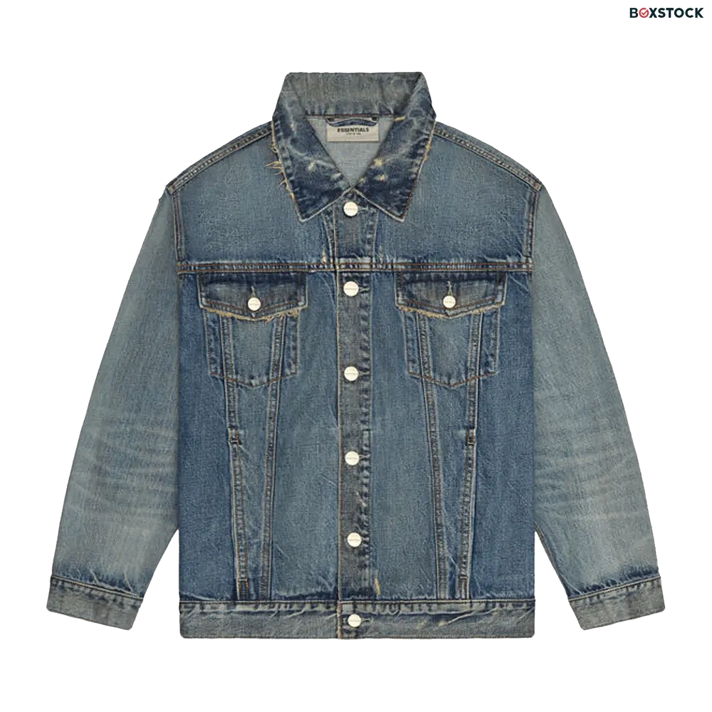 Fear of God Essentials Denim Trucker Jacket 'Dark Indigo' Blue Fall/Winter 2020