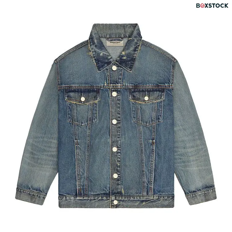 Fear of God Essentials Denim Trucker Jacket 'Dark Indigo' Blue Fall/Winter 2020