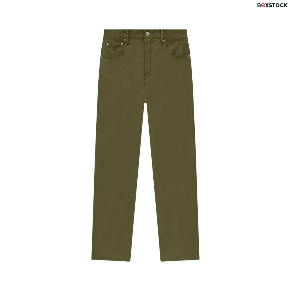 Fear of God Essentials Textured Nylon 5-Pocket Pant 'Military' Green Fall/Winter 2024