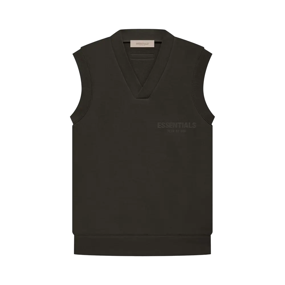 Fear of God Essentials V Neck Vest 'Off Black' Fall/Winter 2022