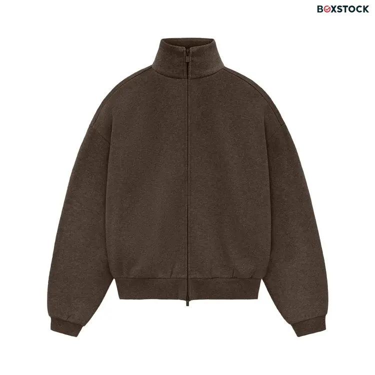 Fear of God Essentials Zip Up Jacket 'Heather Wood' Brown Spring/Summer 2024