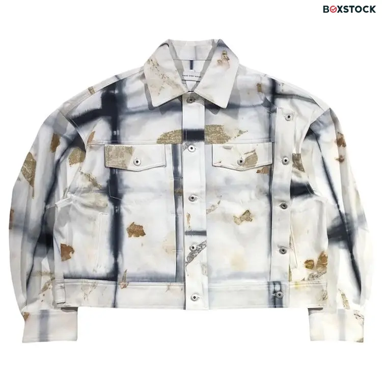 Feng Chen Wang Natural Plant Dye Jacket 'Black/White' Spring/Summer 2024