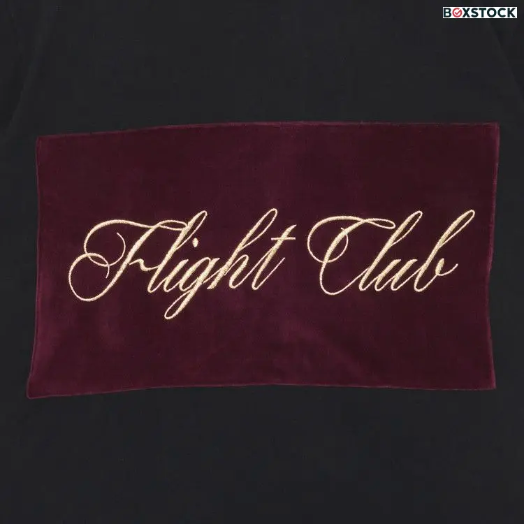 Flight Club Script T-Shirt 'Black/Velour Burgundy' Spring/Summer 2023