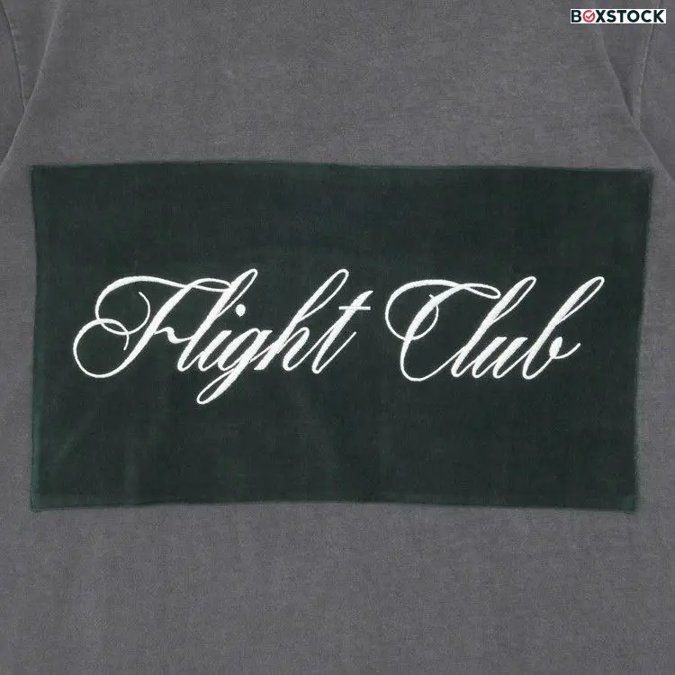 Flight Club Script T-Shirt 'Washed Black/Velour Green' Spring/Summer 2023