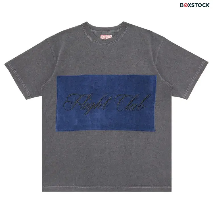 Flight Club Script T-Shirt 'Washed Black/Velour Navy' Spring/Summer 2023