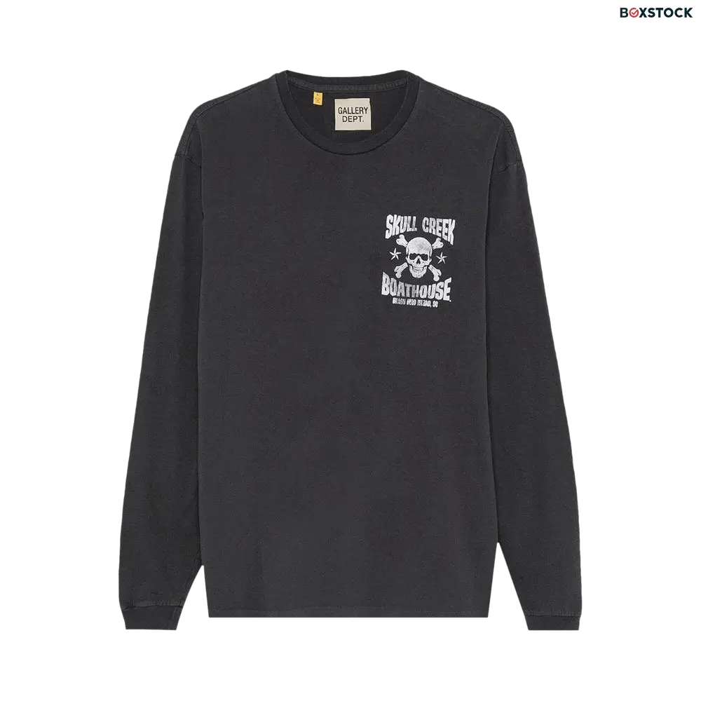 Gallery Dept. Skull Creek Long-Sleeve Tee 'Vintage Black'