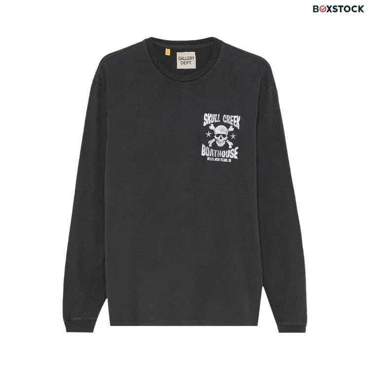 Gallery Dept. Skull Creek Long-Sleeve Tee 'Vintage Black'