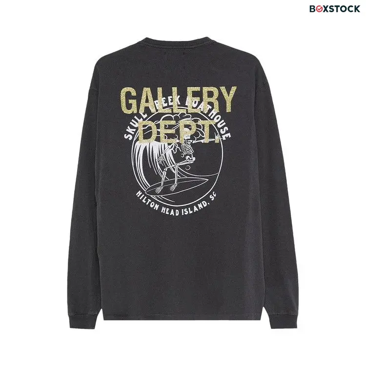 Gallery Dept. Skull Creek Long-Sleeve Tee 'Vintage Black'