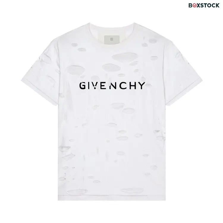 Givenchy 2 Layers Classic Fit Hole T-Shirt 'White' Fall/Winter 2023