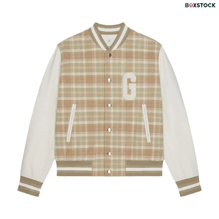Givenchy Check Classic Varsity Jacket 'White/Beige' Fall/Winter 2024