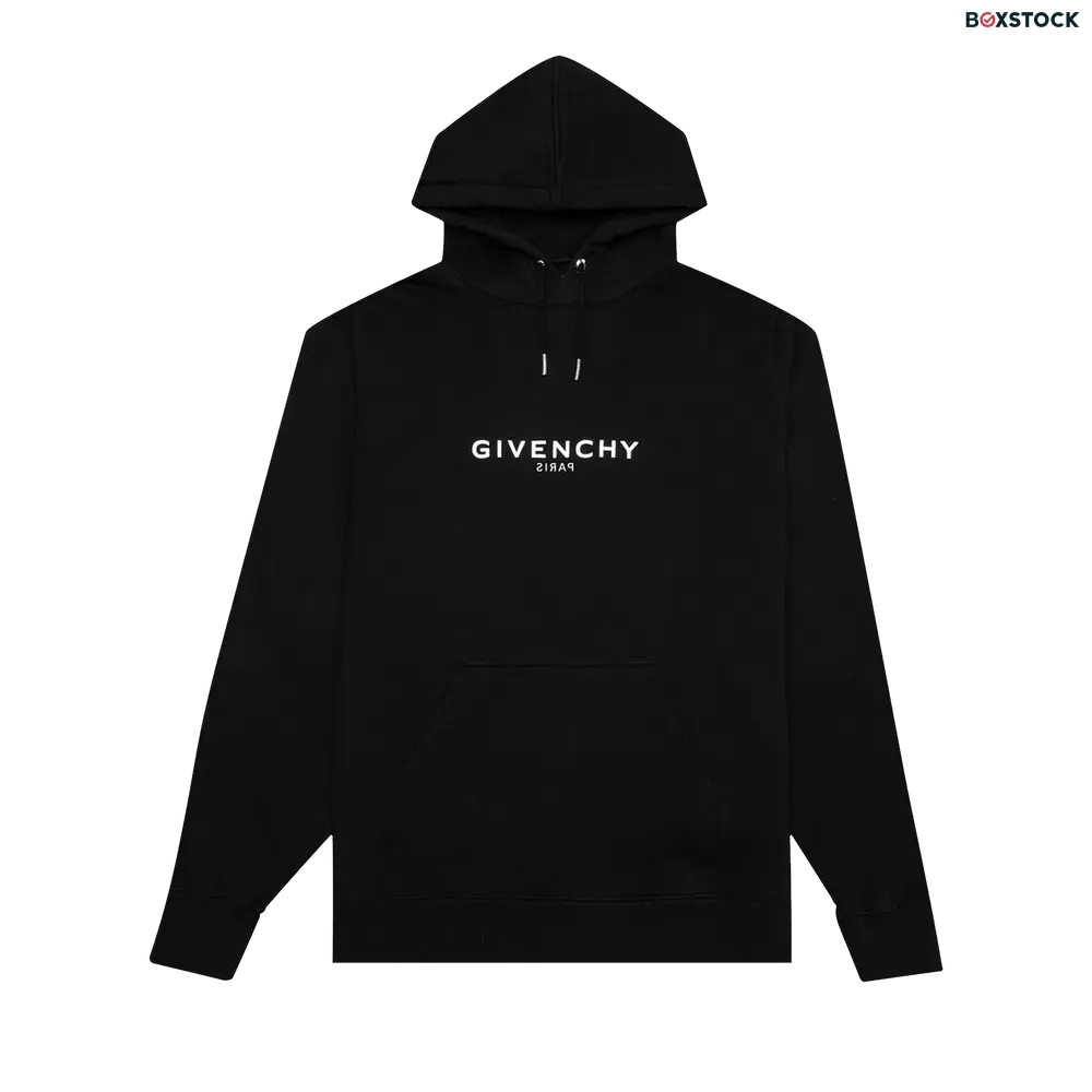 givenchy Givenchy Classic Fit Hoodie With Reverse Print 'Black' Fall/Winter 2022
