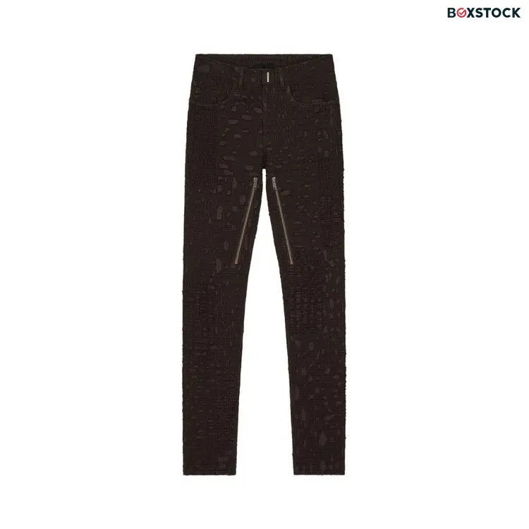 Givenchy Slim Fit Denim Trousers With Zips 'Dark Brown' Fall/Winter 2022