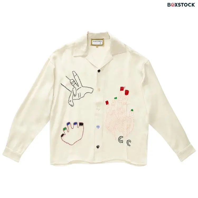 Glass Cypress Hands On Shirt 'Ivory' White Spring/Summer 2023