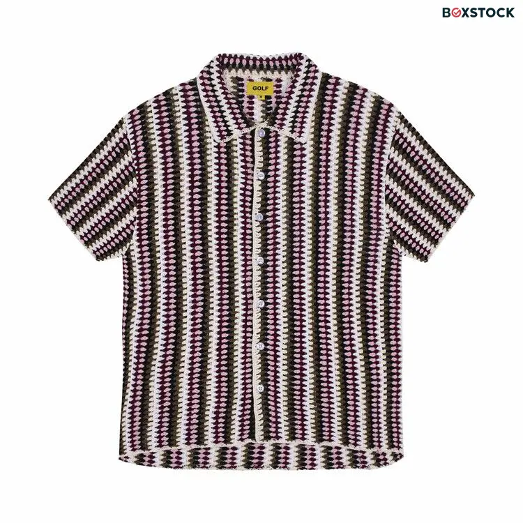 GOLF WANG Crochet Camp Shirt 'Pink Combo' Spring/Summer 2023