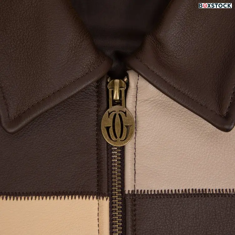 GOLF WANG Leather Patchwork Jacket 'Brown Combo' Fall/Winter 2023