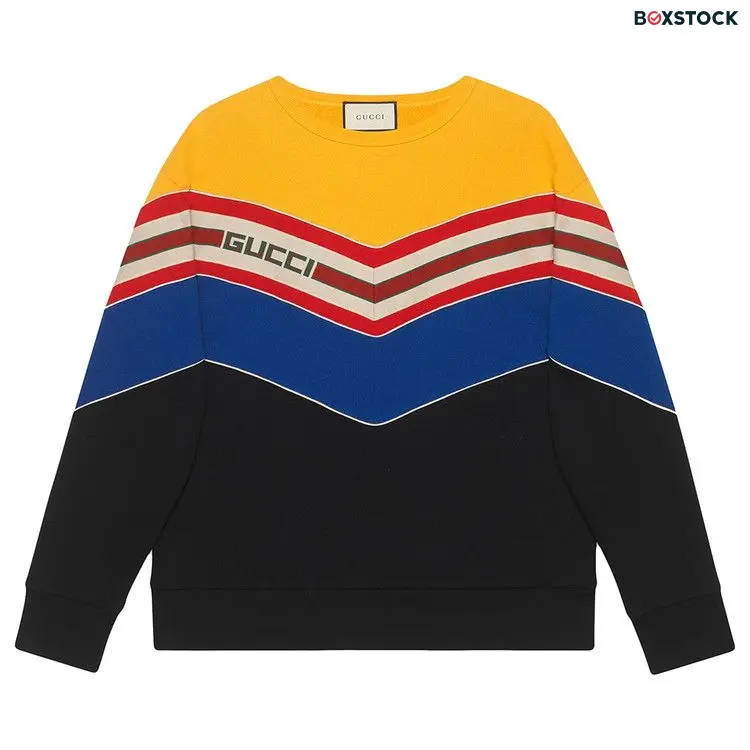 Gucci Chevron Stripe Sweatshirt 'Multicolor' Multi-Color