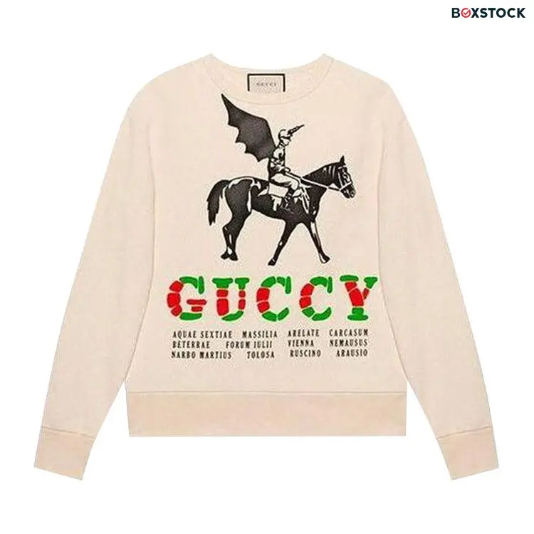 Gucci Crewneck Sweatshirt 'Natural/Multicolor' White
