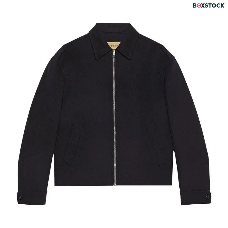 Gucci Double Faced Wool Jacket 'Ink' Black Spring/Summer 2024