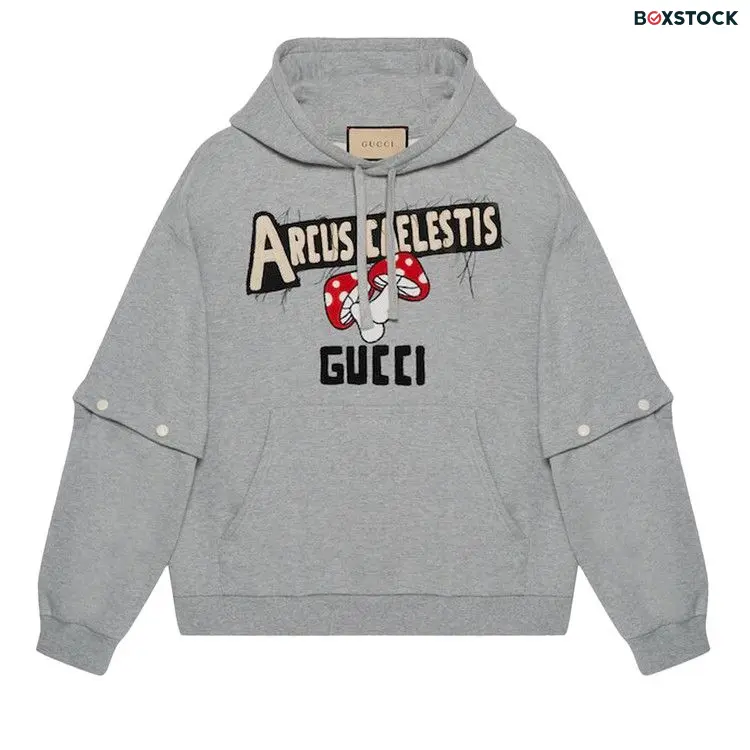 Gucci Embroidered Hoodie 'Medium Grey' Fall/Winter 2023