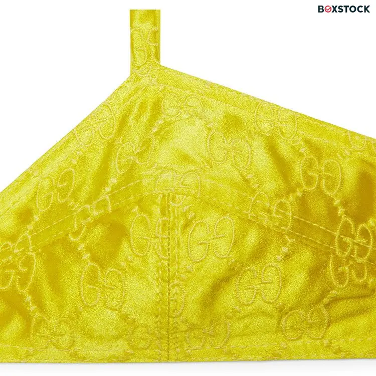 Gucci GG Embroidered Silk Top 'Lemon Yellow' Spring/Summer 2022
