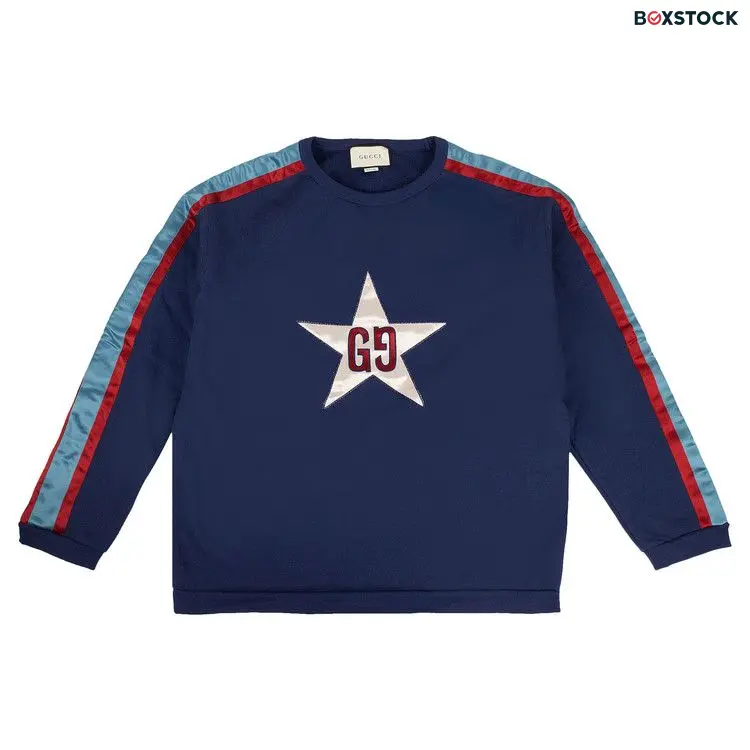 Gucci GG Star Design Crewneck Sweatshirt 'Blue'