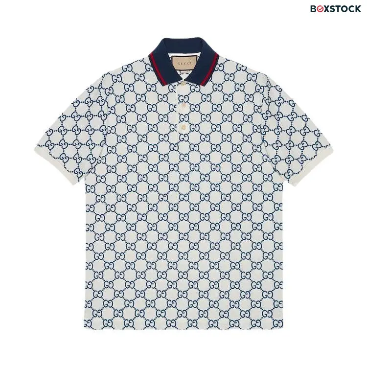 Gucci GG Stretch Polo 'White/Blue' Fall/Winter 2022