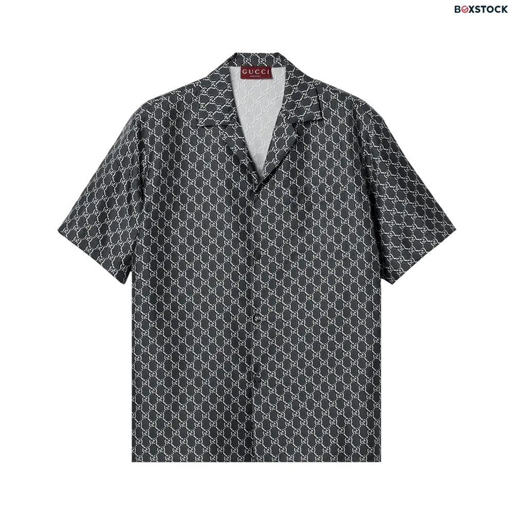 Gucci Monogram Vacation Shirt 'Grey/White' Fall/Winter 2024