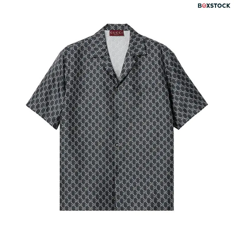 Gucci Monogram Vacation Shirt 'Grey/White' Fall/Winter 2024