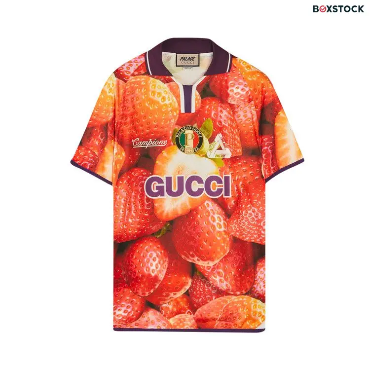 Gucci x Palace Printed Football Technical Jersey T-Shirt 'Red' Fall/Winter 2022