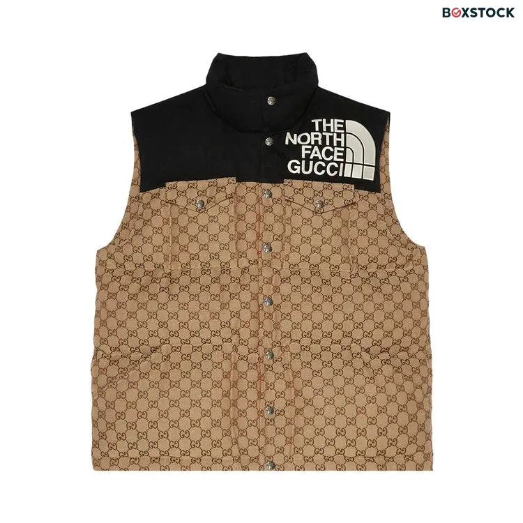 Gucci x The North Face GG Padded Vest 'Beige/Ebony/Black' Multi-Color Fall/Winter 2021