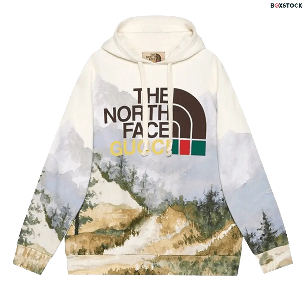 Gucci x The North Face Sweatshirt 'Trail Print' Multi-Color Fall/Winter 2021