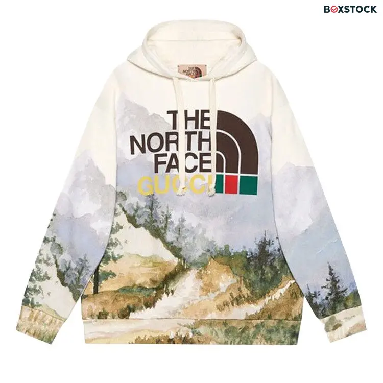 Gucci x The North Face Sweatshirt 'Trail Print' Multi-Color Fall/Winter 2021