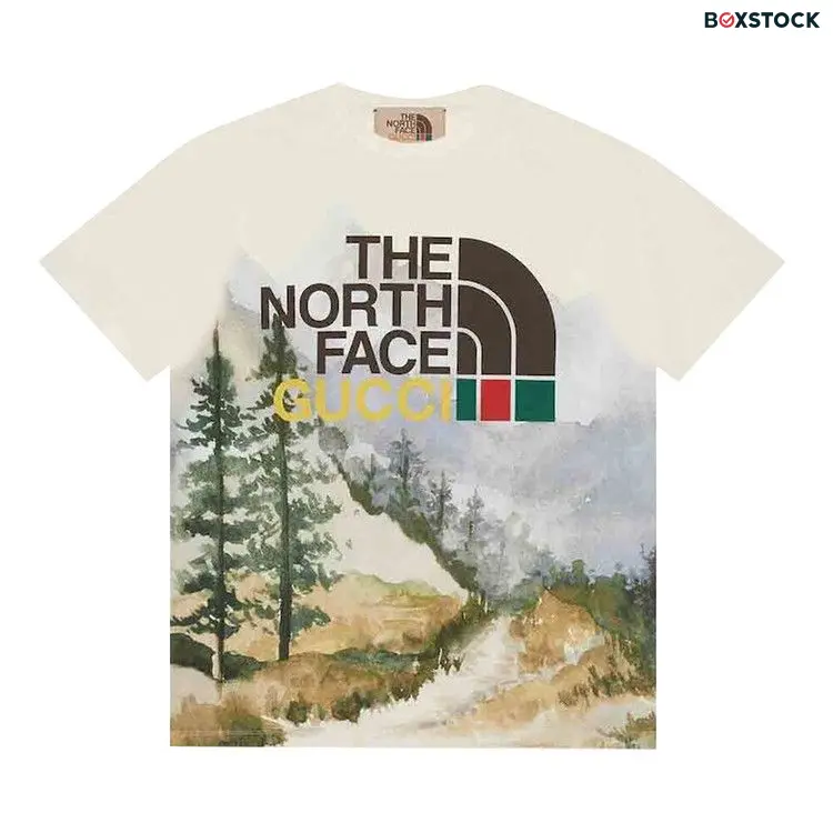 Gucci x The North Face T-Shirt 'Trail Print' Multi-Color Fall/Winter 2021