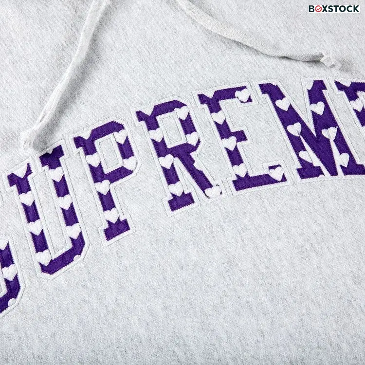 Supreme Hearts Arc Hooded Sweatshirt 'Ash Grey' Spring/Summer 2021