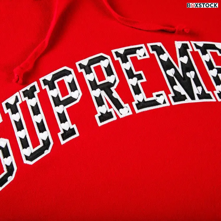Supreme Hearts Arc Hooded Sweatshirt 'Red' Spring/Summer 2021