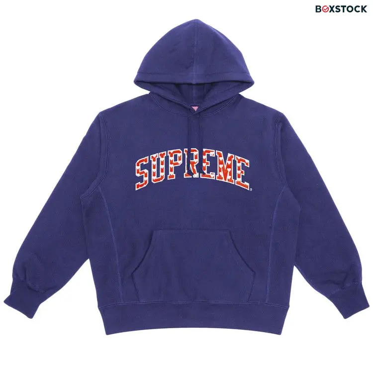 Supreme Hearts Arc Hooded Sweatshirt 'Washed Navy' Blue Spring/Summer 2021