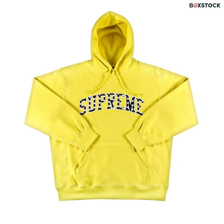 Supreme Hearts Arc Hooded Sweatshirt 'Light Lemon' Yellow Spring/Summer 2021