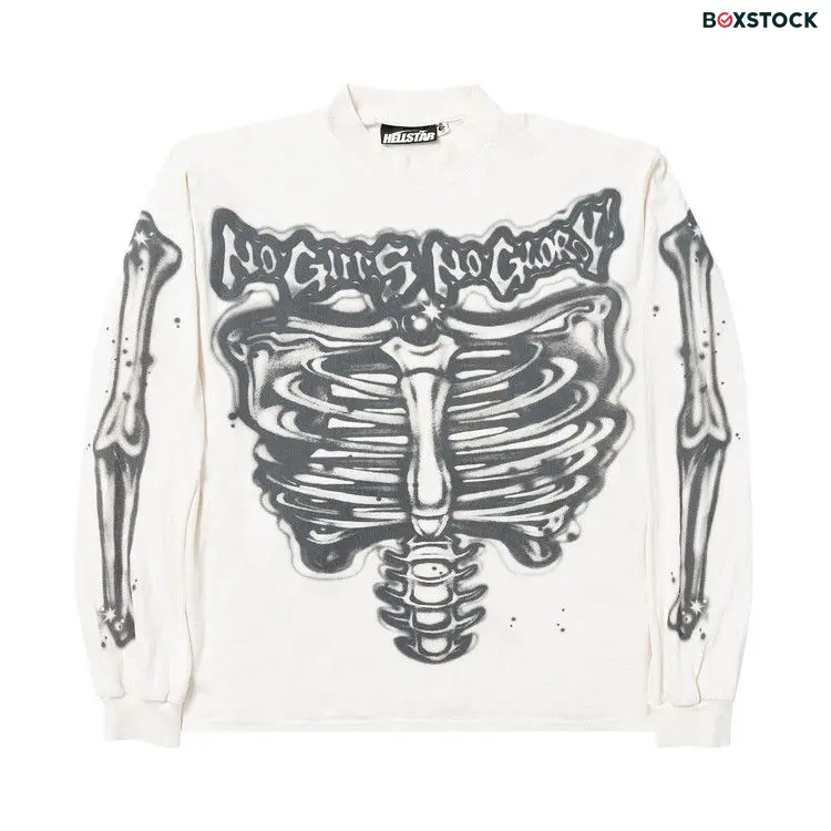 Hellstar Airbrush Bones Long-Sleeve 'White' Fall/Winter 2023