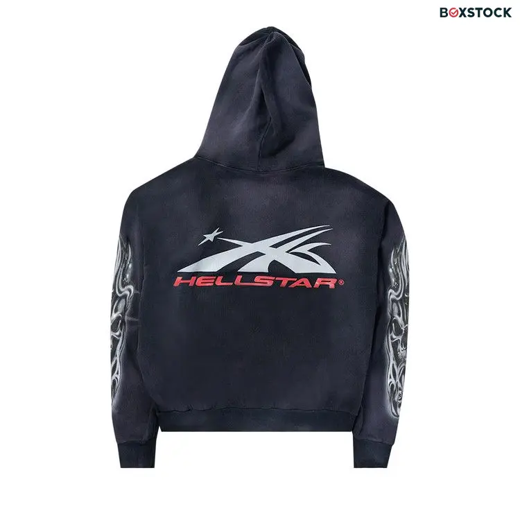 Hellstar Airbrushed Skull Hoodie 'Black' Fall/Winter 2023