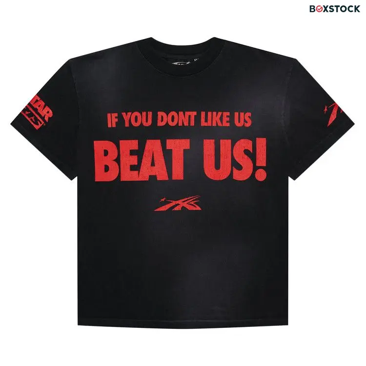 Hellstar Beat Us! T-Shirt 'Black/Red' Spring/Summer 2024 HS-SB-0647-BLAC